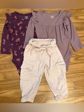 ⭐️2/$12 Girls 18M Carter’s 3 pcs Outfit Bundle